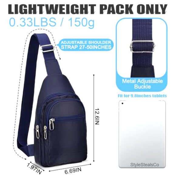 anti theft crossbody sling travel bag HALOVIE RFID Sling Backpack Lightweight Hiking Shoulder Chest Bag for Walking Work : Clothing, Shoes & Jewelry SIZE DIMENSIONS Crossbody Travel Bags for Women,